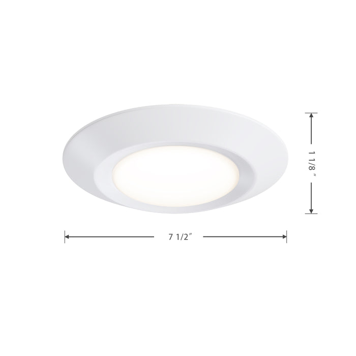 6-inch White Wall Light with 5-CCT Selectable White