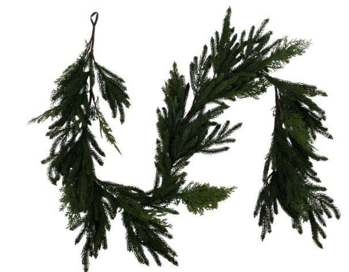 6'L CHUBBY WILLOW PINE/CEDAR GARLAND TT GREEN