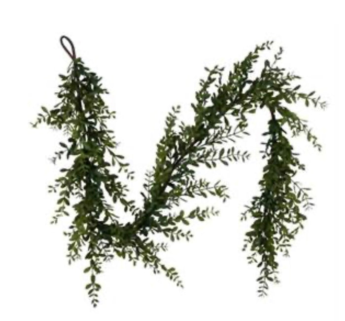 6'L WILD BOXWOOD GARLAND GREEN