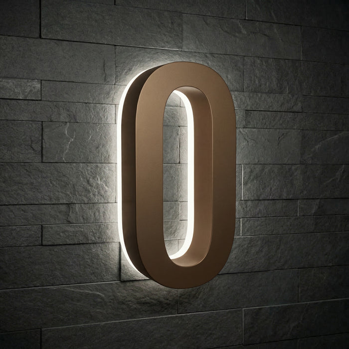 7 inch backlit house numbers - 5000k ABS Polymer - Waterproof