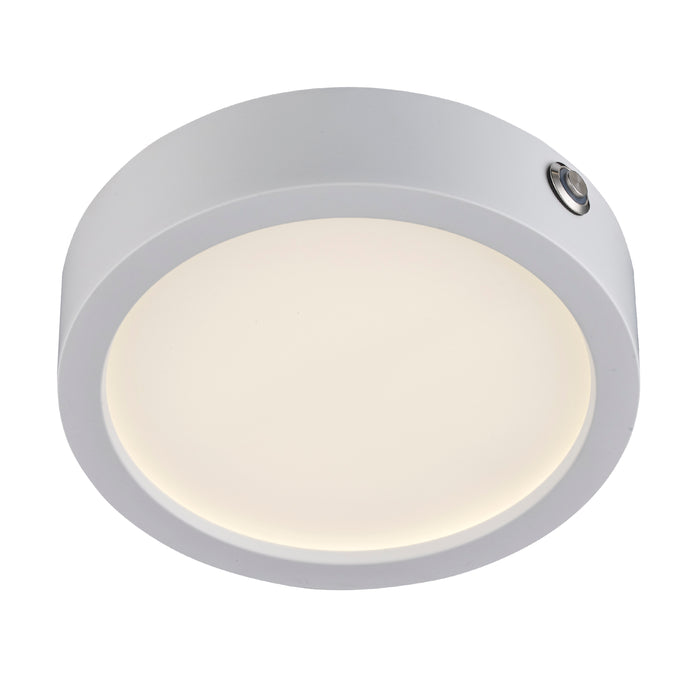7-inch White Wall Light with 3000K Light