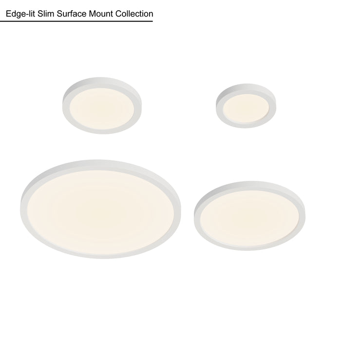 7-inch White Wall Light with 3000K Light