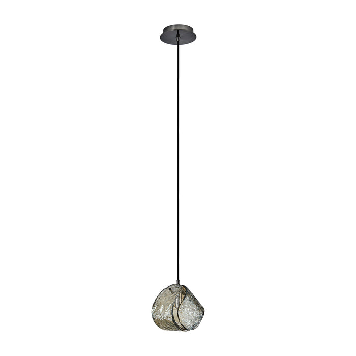 7.5'' Pallina 1 Light Satin Black Nickel Pendant