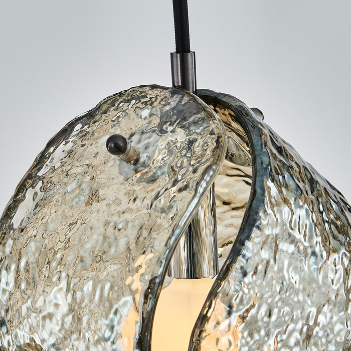 7.5'' Pallina 1 Light Satin Black Nickel Pendant