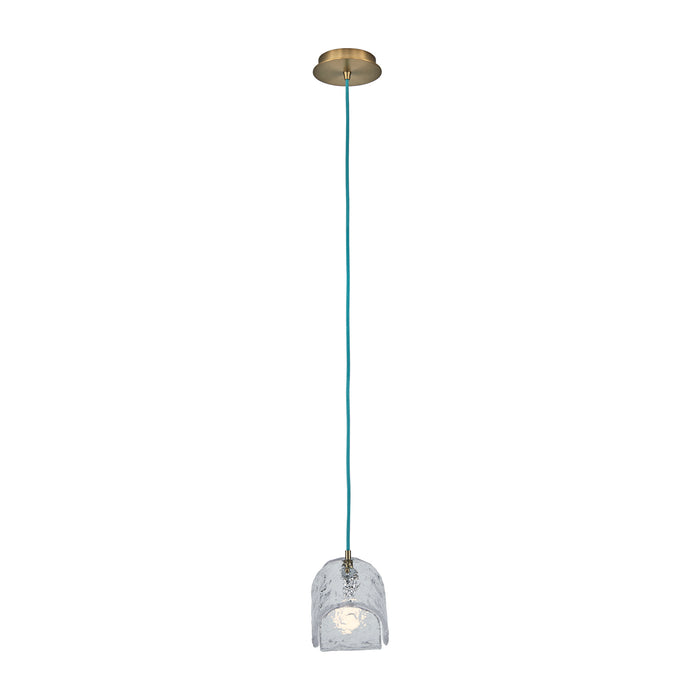 7.5'' Pallina 1 Light Winter Brass Pendant