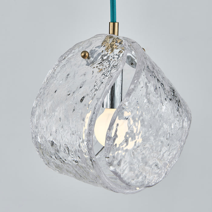 7.5'' Pallina 1 Light Winter Brass Pendant