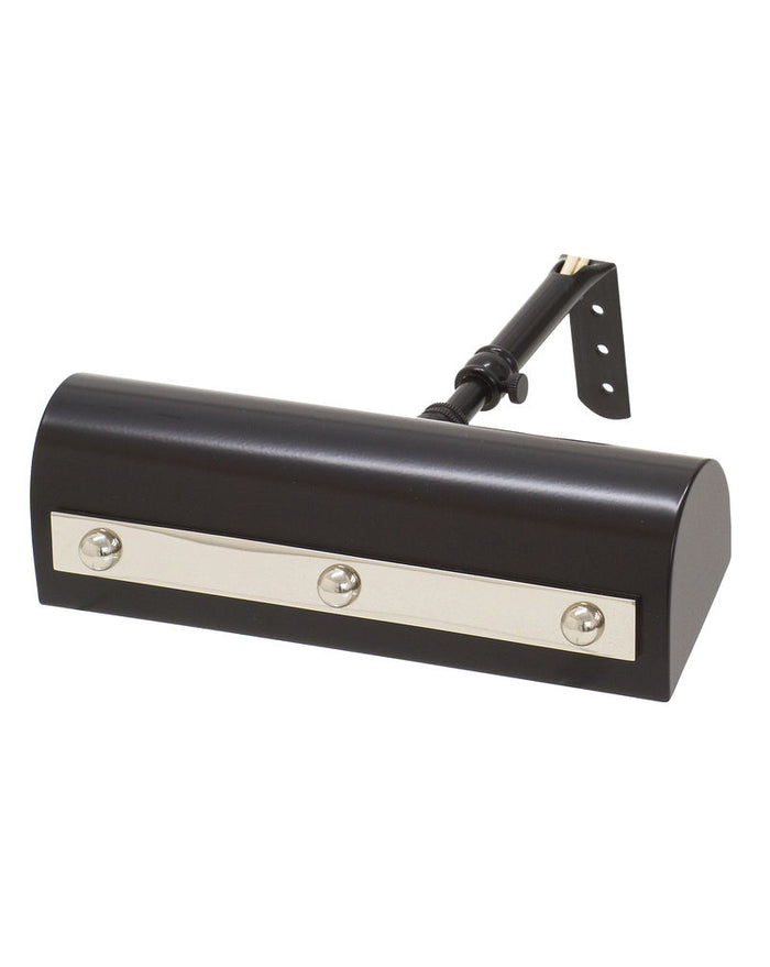 8-inch Classic Traditional Black Polished Nickel Rivet Plug-In Picture Light