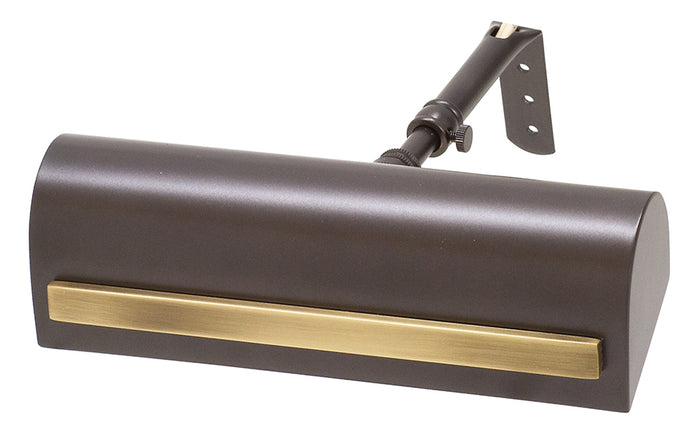 8-inch Classic Traditional Mahogany Bronze Antique Brass Strap Plug-In Picture Light