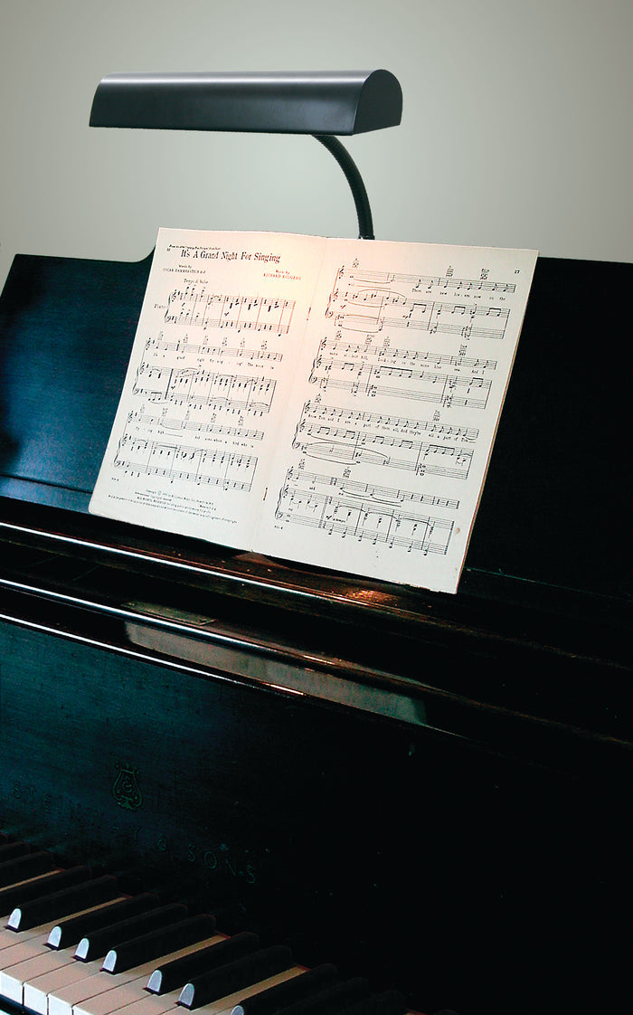 8.5-inch Grand Piano Black in-Line Switch Desk Lamp