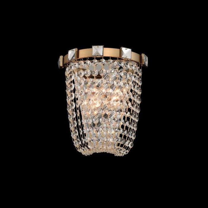 9'' Impero 2 Light Brushed Champagne Gold Wall Sconce