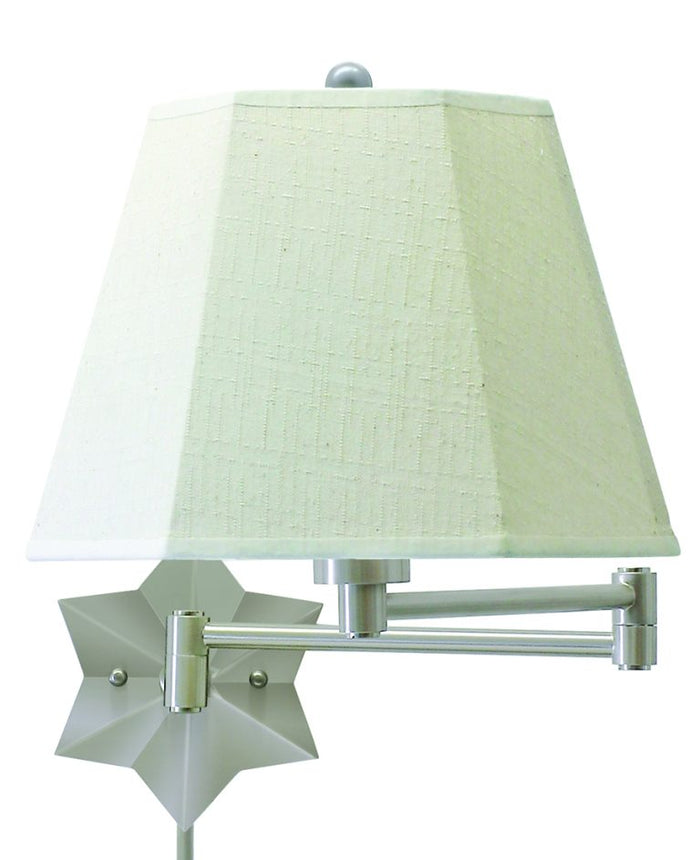 9-inch Arm Antique Silver Direct Wire Wall Swing Lamp