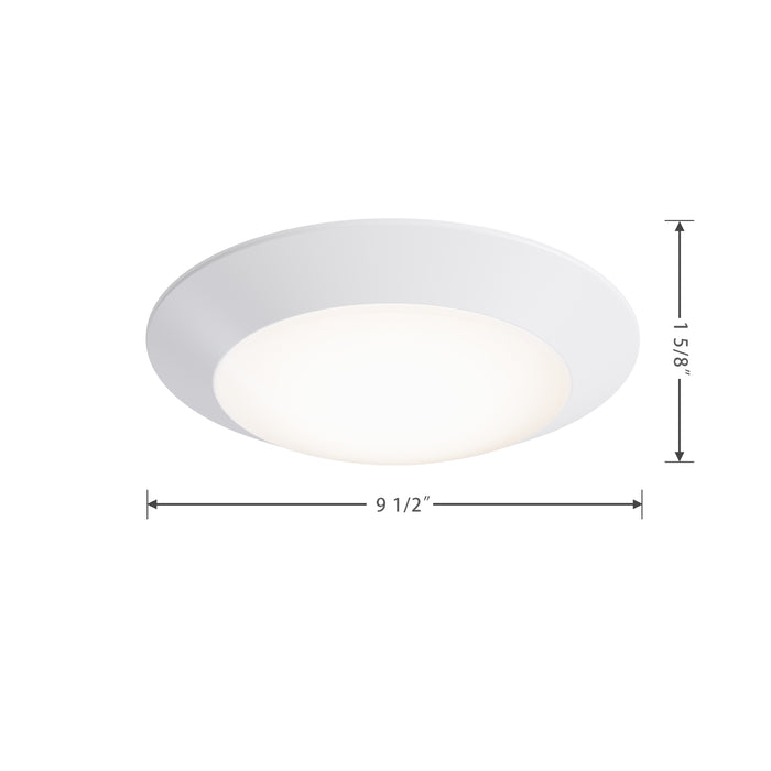 9-inch White Wall Light with 5-CCT Selectable White and 17W Output