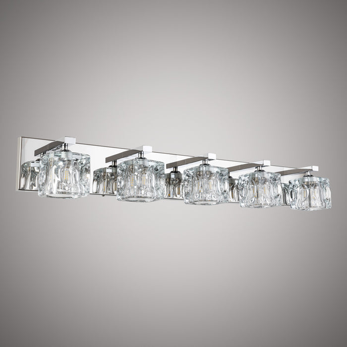 5 Lights Alba 5-light Vanity Light Polished Chrome  Dimmable 250W