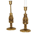 Antique Gold Iron Taper Holders, Nutcracker