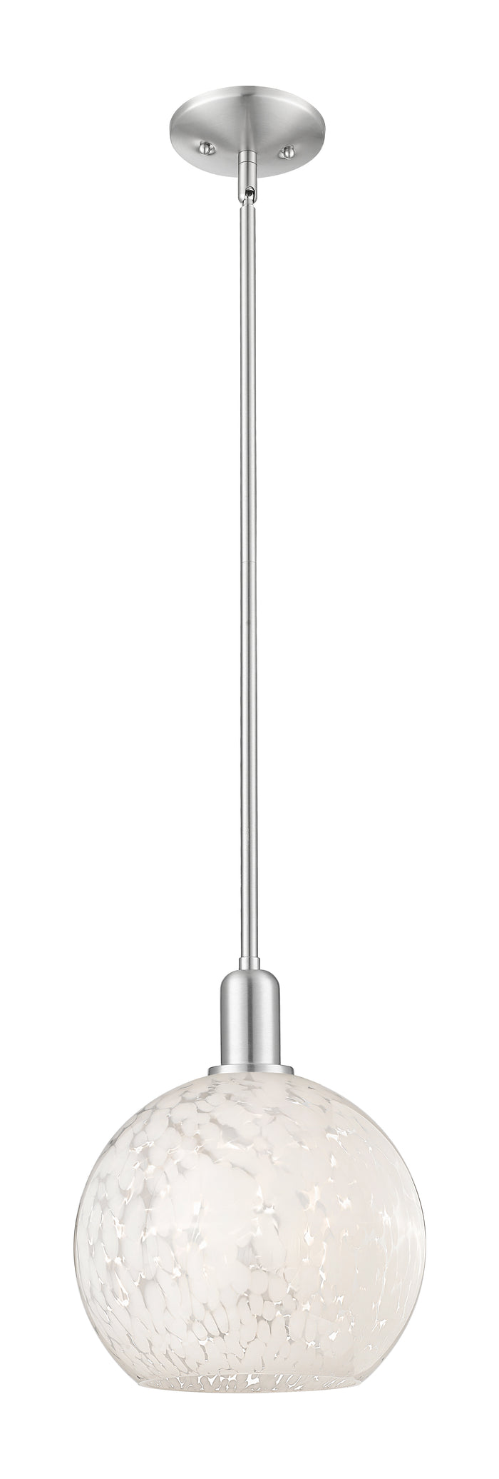 Brushed Satin Nickel / White Mouchette