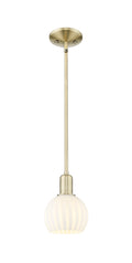 Arcadia Mini Pendant Antique Brass 6 Inch