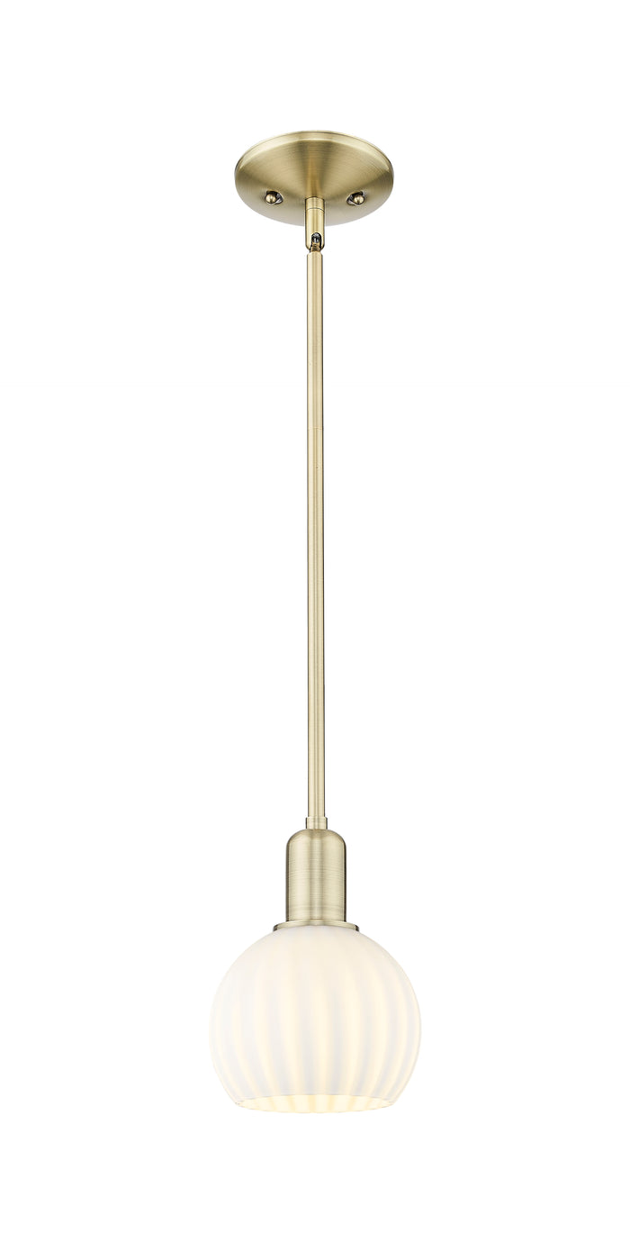 Arcadia Mini Pendant Antique Brass 6 Inch