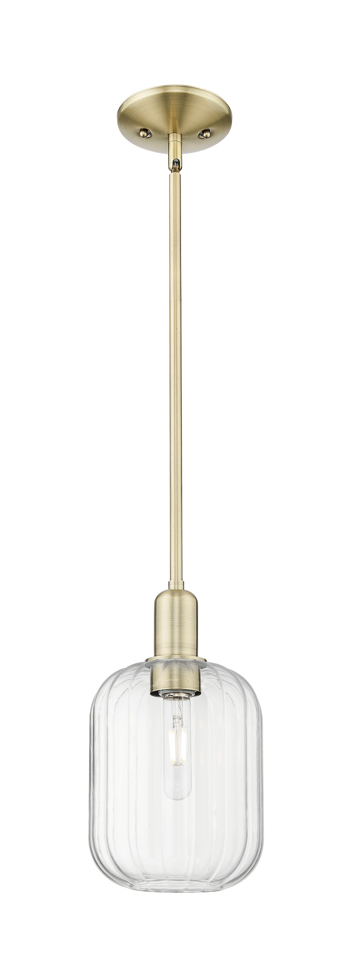Arcadia Mini Pendant Antique Brass 6.75 Inch