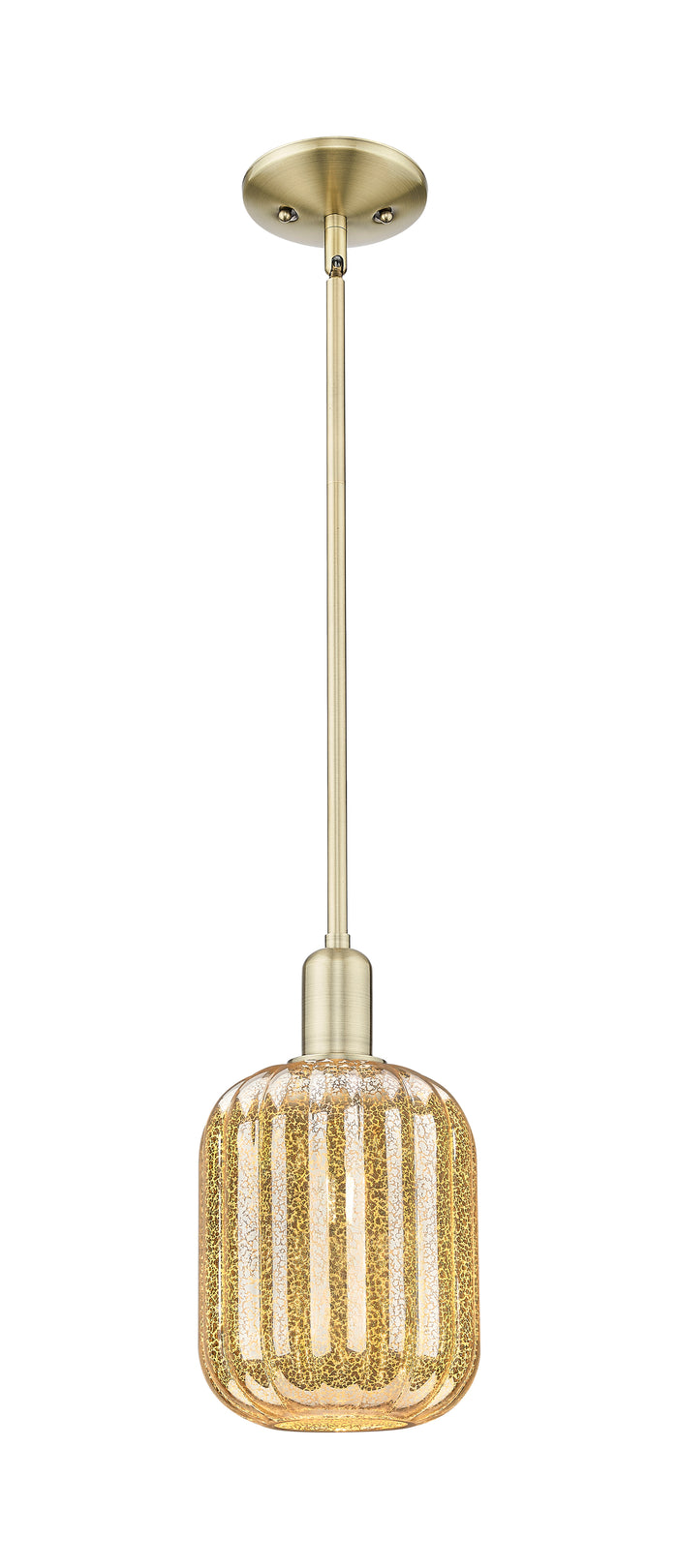 Arcadia Mini Pendant Antique Brass 6.75 Inch