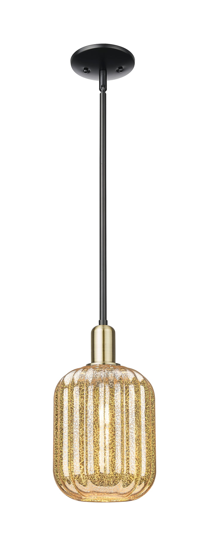 Arcadia Mini Pendant Antique Brass 6.75 Inch