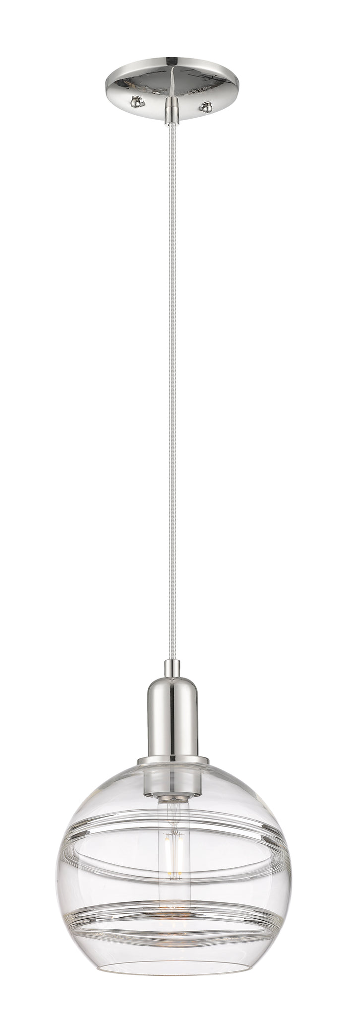 Arcadia Mini Pendant Antique Brass 8 Inch