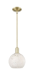 Arcadia Mini Pendant Antique Brass 8 Inch
