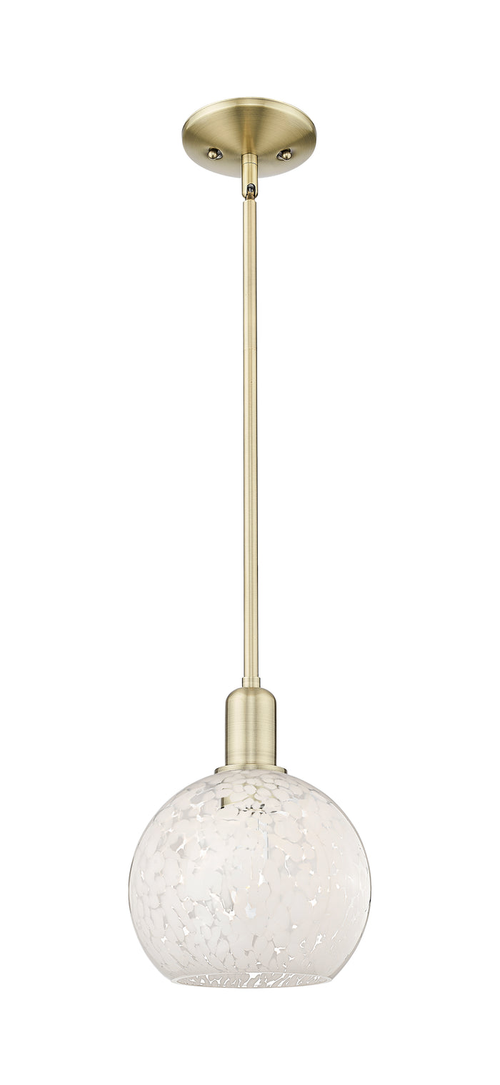Arcadia Mini Pendant Antique Brass 8 Inch