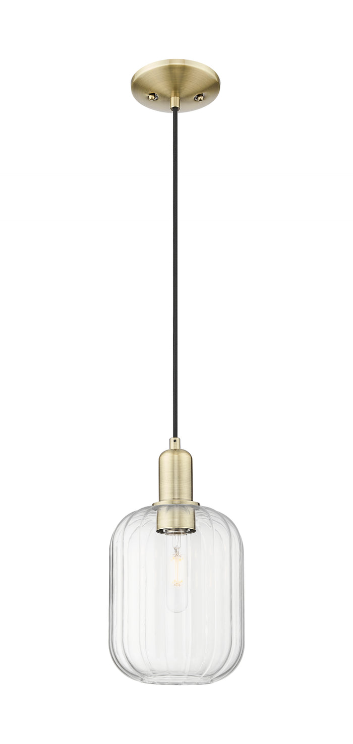 Arcadia Mini Pendant Antique Brass Glass