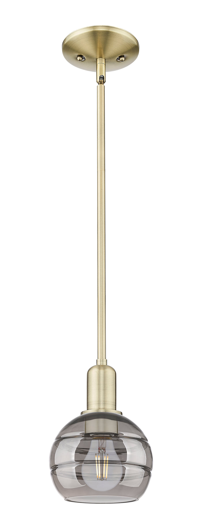 Arcadia Mini Pendant Antique Brass Glass