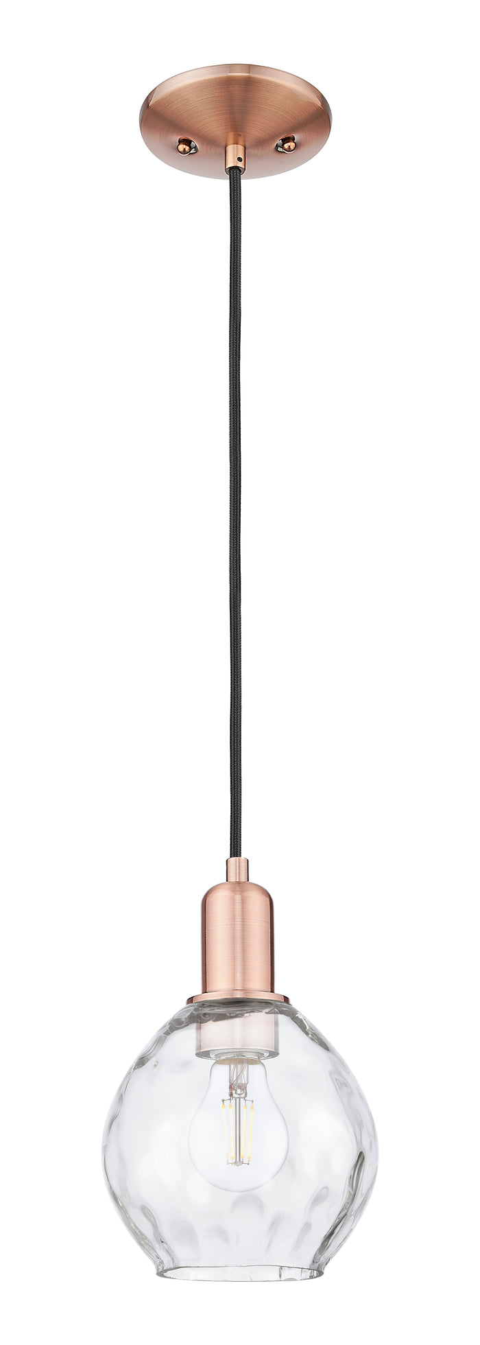 Arcadia Mini Pendant Antique Brass Glass