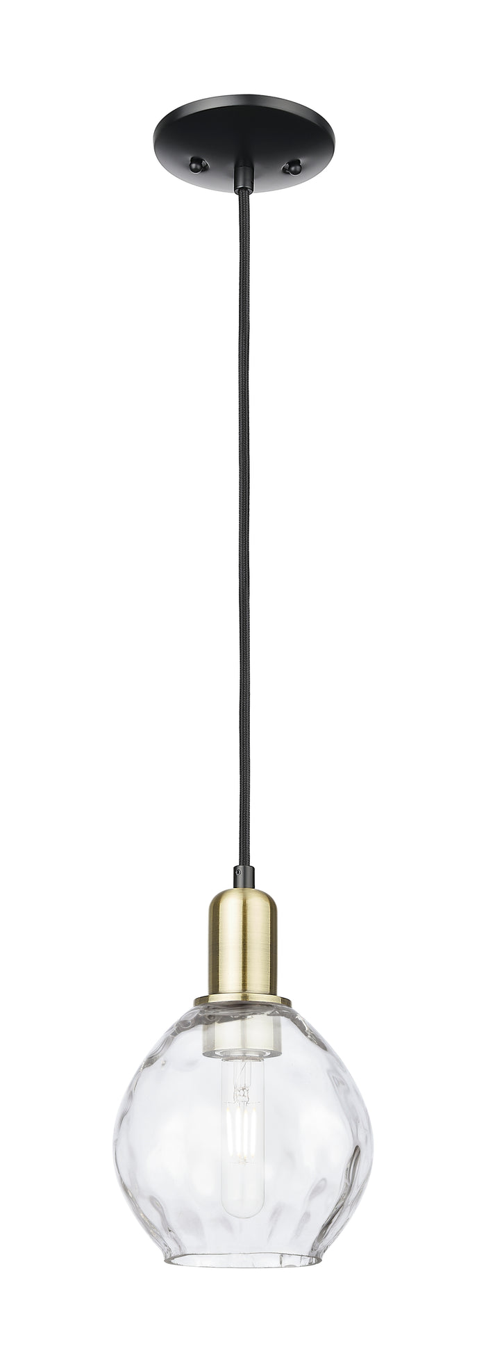 Arcadia Mini Pendant Antique Brass Glass