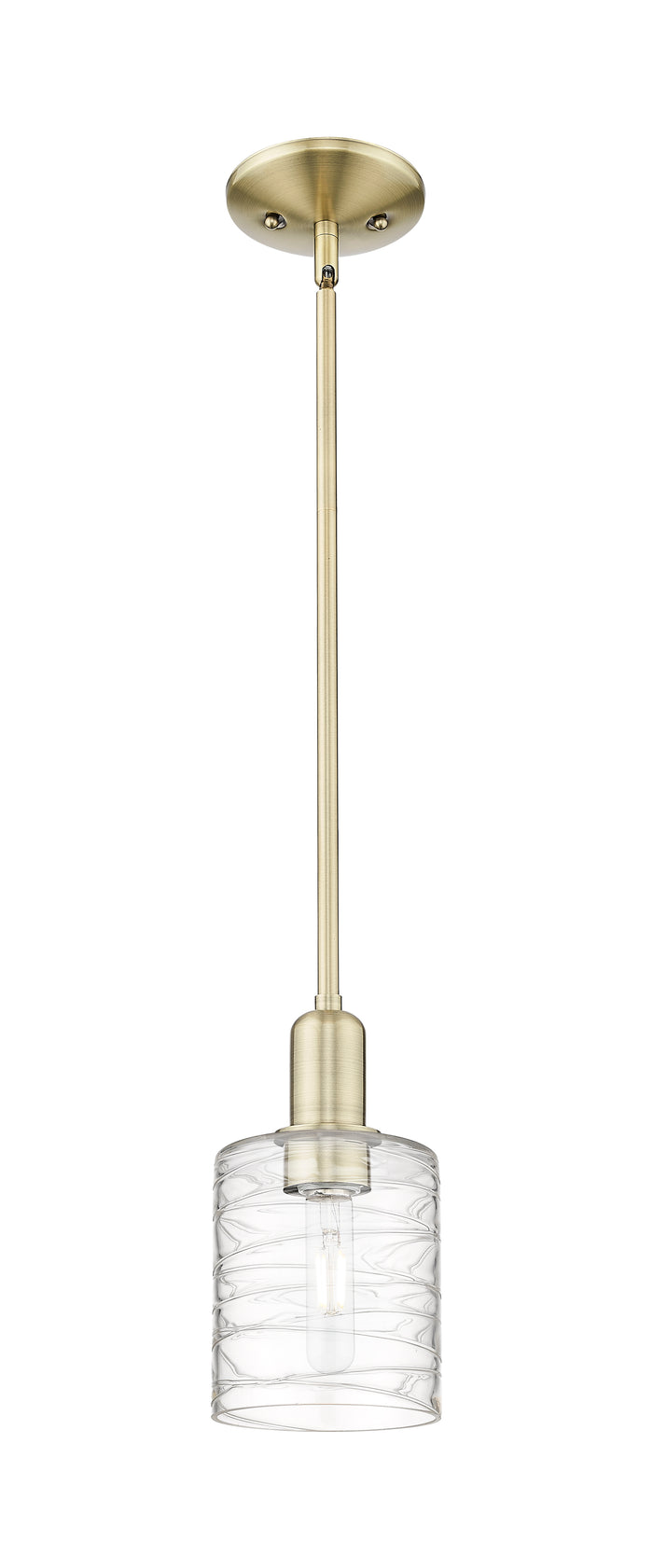Arcadia Mini Pendant Antique Brass Steel Glass