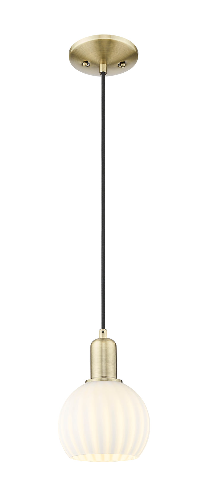 Arcadia Mini Pendant Cast Brass Antique