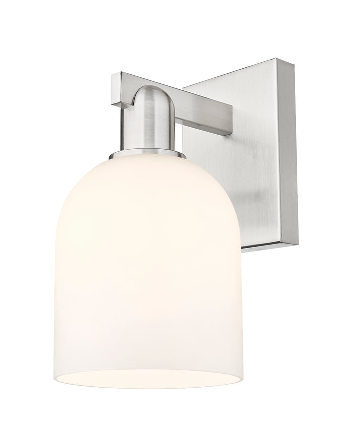 Brushed Satin Nickel / White