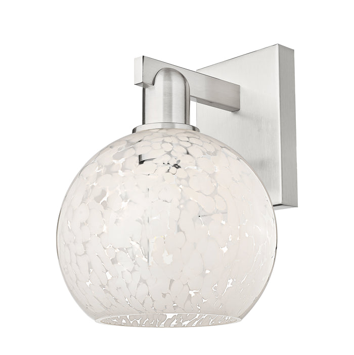 Brushed Satin Nickel / White Mouchette