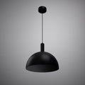 1 Lights Archi Dome 16-in  Matte Black Outside/White Inside  Dimmable 60W