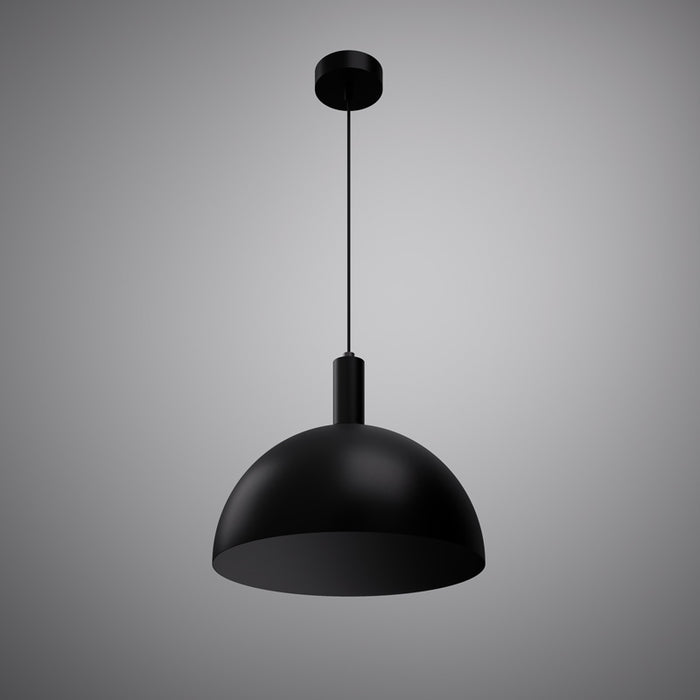 1 Lights Archi Dome 16-in  Matte Black Outside/White Inside  Dimmable 60W