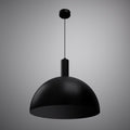 1 Lights Archi Dome 24-in  Matte Black Outside/White Inside   Dimmable 60W