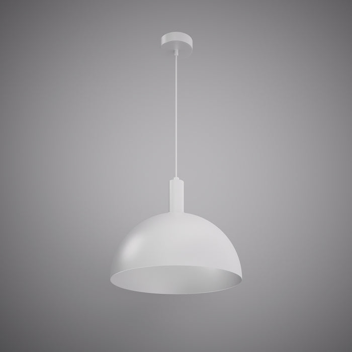 Archi Dome 16-inch Matte White Dimmable Pendant Light