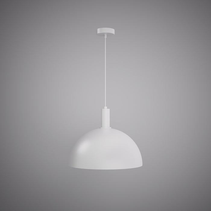 Archi Dome 16-inch Matte White Dimmable Pendant Light