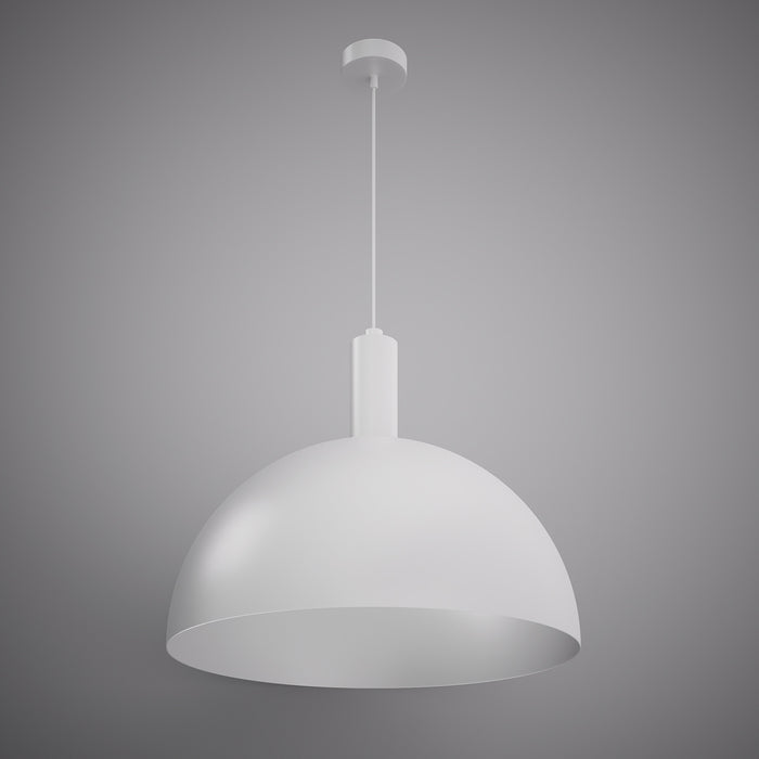 Archi Dome 24-inch Matte White Dimmable Pendant Light