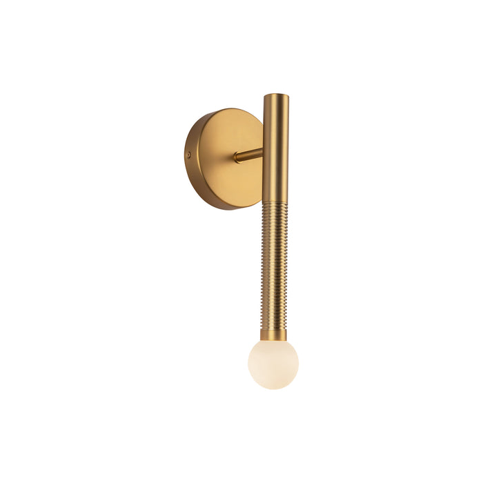 Brushed Gold/Opal Glass