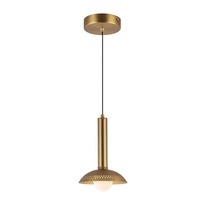 Brushed Gold/Opal Glass