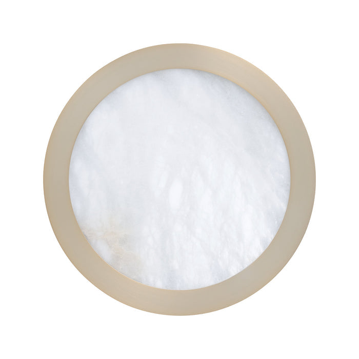 Argyle 8-inch Champagne Gold and Natural Alabaster 5CCT LED Flush Mount