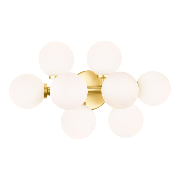 Arya Vanity Lights Satin Gold 8 Lights