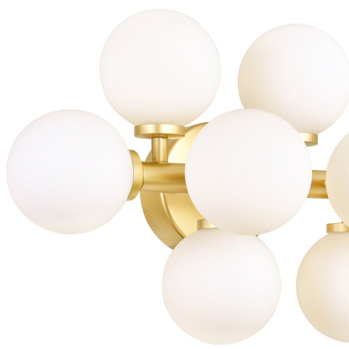 Arya Vanity Lights Satin Gold 8 Lights