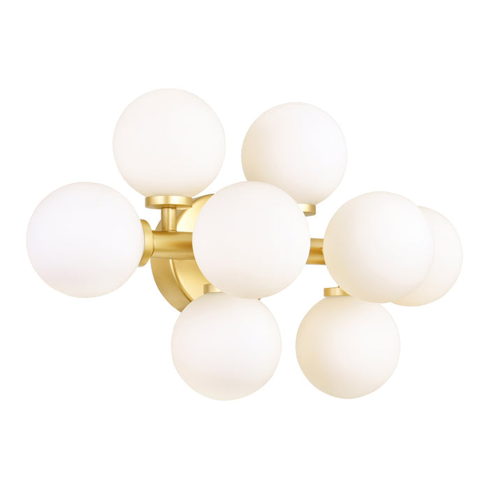 Arya Vanity Lights Satin Gold 8 Lights