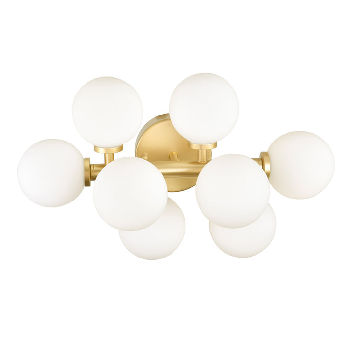 Arya Vanity Lights Satin Gold 8 Lights