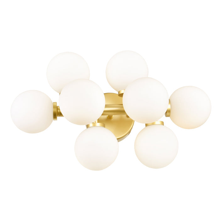 Arya Vanity Lights Satin Gold 8 Lights