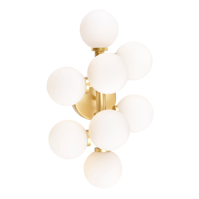 Arya Vanity Lights Satin Gold 8 Lights